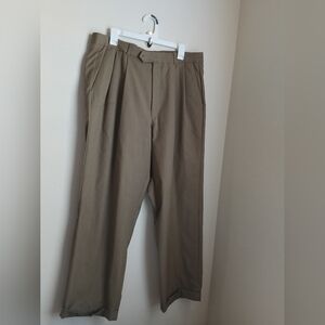 T. Harris London Dress Pants Men 36 Light Brown Classic Office Versatile Dinner